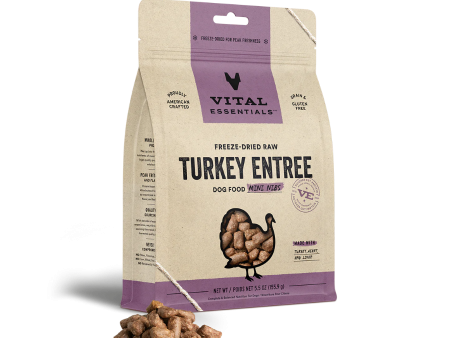 Vital Essentials Mini Nibs Turkey Entree Freeze-Dried Dog Food For Cheap