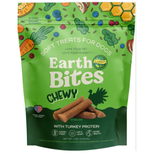 Earthborn Holistic Grain Free EarthBites Turkey Soft & Chewy Treats For Dogs 7oz on Sale