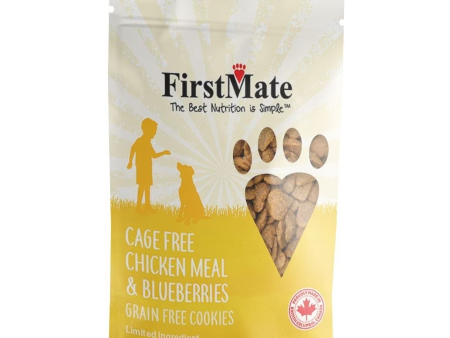 FirstMate Cage Free Chicken & Blueberry Dog Treats, 8 oz Online now