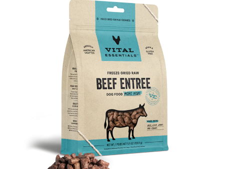 Vital Essentials Mini Nibs Beef Entree Freeze-Dried Dog Food For Cheap