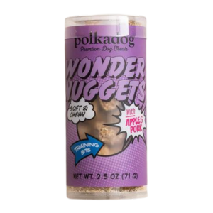 Polka Dog Mini Tube Wonder Nuggets Apple & Pork Soft & Chewy Dog Treats 2.5oz Supply