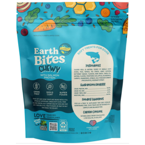 Earthborn Holistic Grain Free EarthBites Salmon Soft & Chewy Treats For Dogs 7oz Hot on Sale