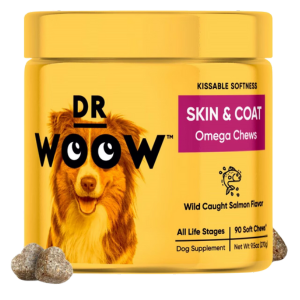 DR WOOW Wild Caught Salmon Flavo Soft Chew Skin & Coat Supplement for Dogs, 90 Count For Sale