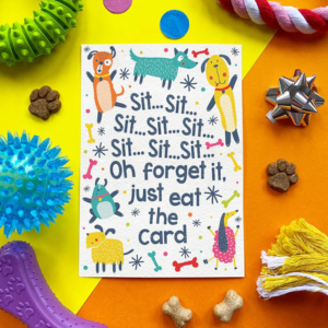 Scoff Paper Sit Sit Sit Chicken Flavored Edible Card for Dogs Hot on Sale