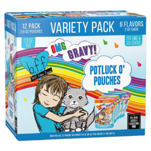 Weruva BFF OMG Potluck O  Pouches Variety Pack Canned Cat Food Supply