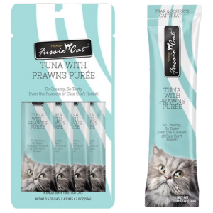 Fussie Cat Puree Cat Treats Tuna With Prawn, 2 oz Hot on Sale