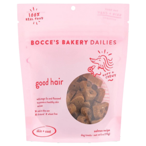 Bocce s Bakery Dailies Good Hair Salmon Recipe Soft & Chewy Treats for Dogs For Discount