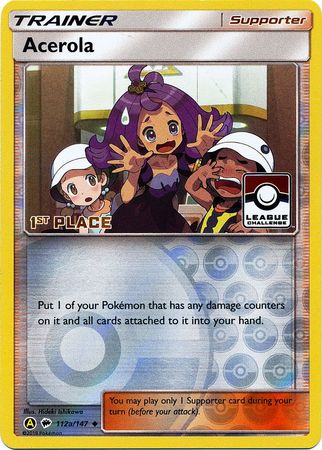 Acerola (112a 147) (League Promo 1st Place) [Sun & Moon: Burning Shadows] For Discount