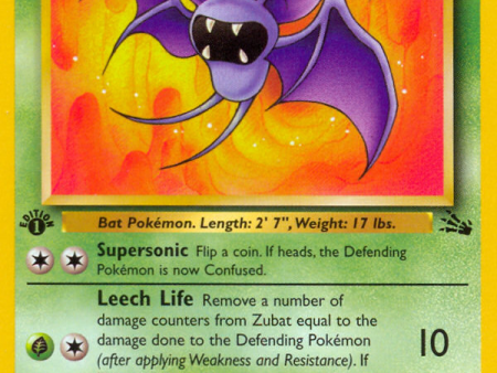 Zubat (57 62) [Fossil 1st Edition] Sale