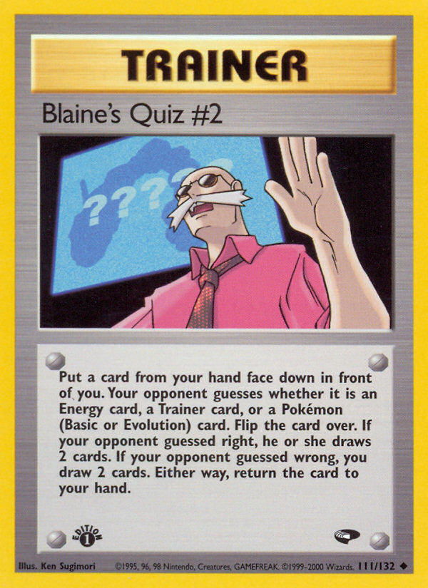 Blaine s Quiz #2 (111 132) [Gym Challenge 1st Edition] Discount