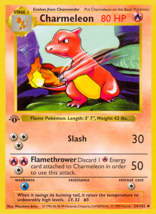 Charmeleon (24 102) (Shadowless) [Base Set 1st Edition] Fashion