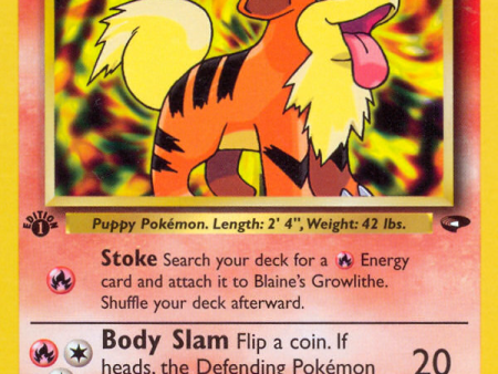 Blaine s Growlithe (62 132) [Gym Challenge 1st Edition] Discount