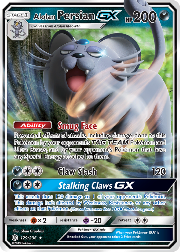 Alolan Persian GX (129 236) [Sun & Moon: Cosmic Eclipse] Sale