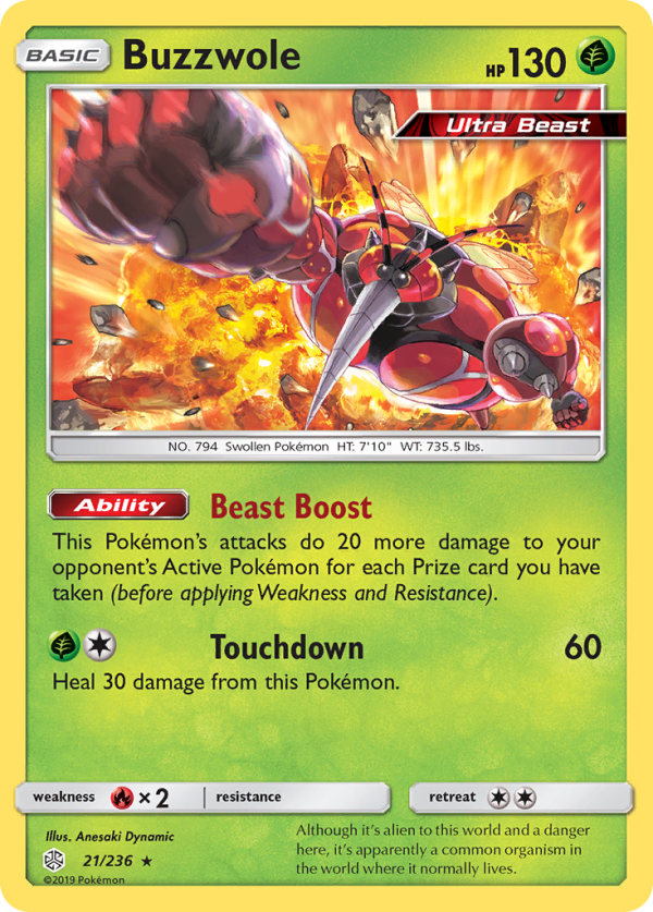 Buzzwole (21 236) [Sun & Moon: Cosmic Eclipse] For Sale