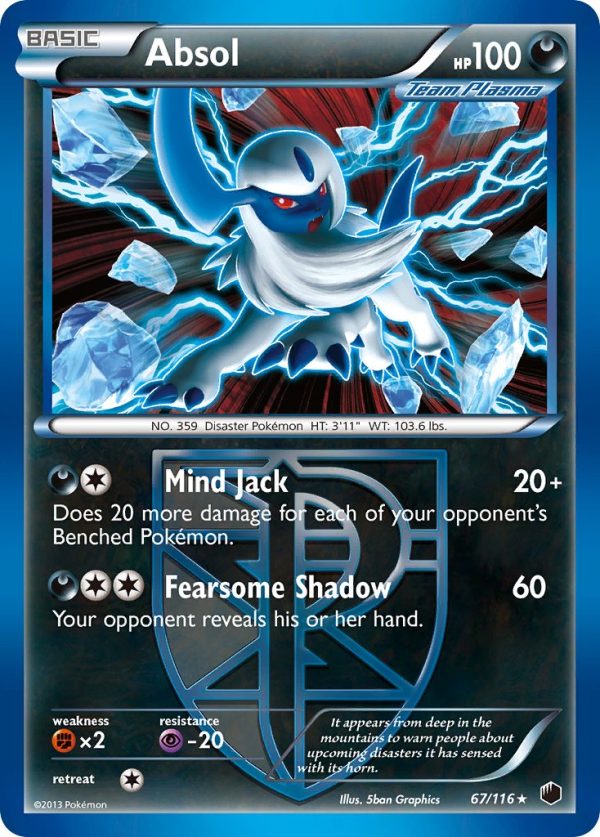 Absol (67 116) (Moltres Legendary Battle Deck) (Theme Deck Exclusive) [Black & White: Plasma Freeze] Online Hot Sale