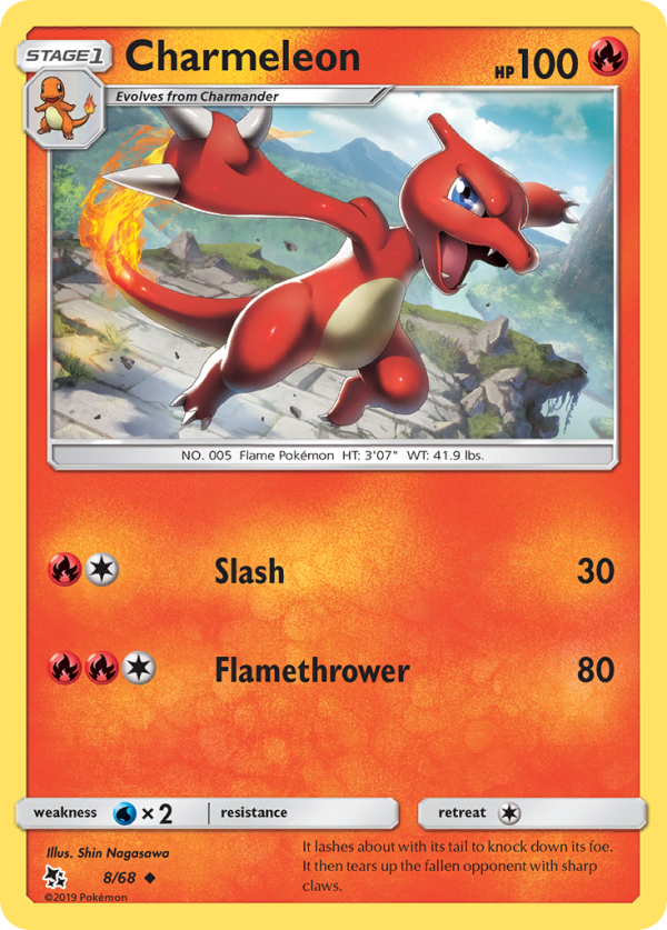 Charmeleon (8 68) [Sun & Moon: Hidden Fates] on Sale