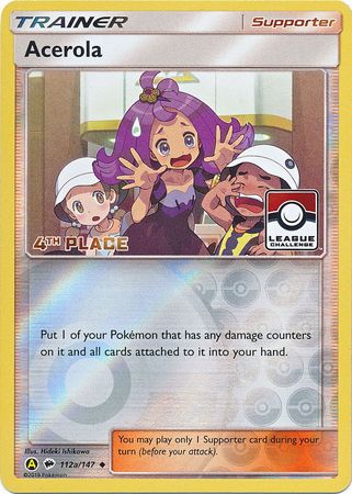 Acerola (112a 147) (League Promo 4th Place) [Sun & Moon: Burning Shadows] For Discount