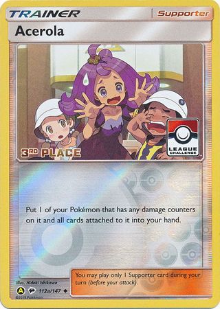 Acerola (112a 147) (League Promo 3rd Place) [Sun & Moon: Burning Shadows] Online